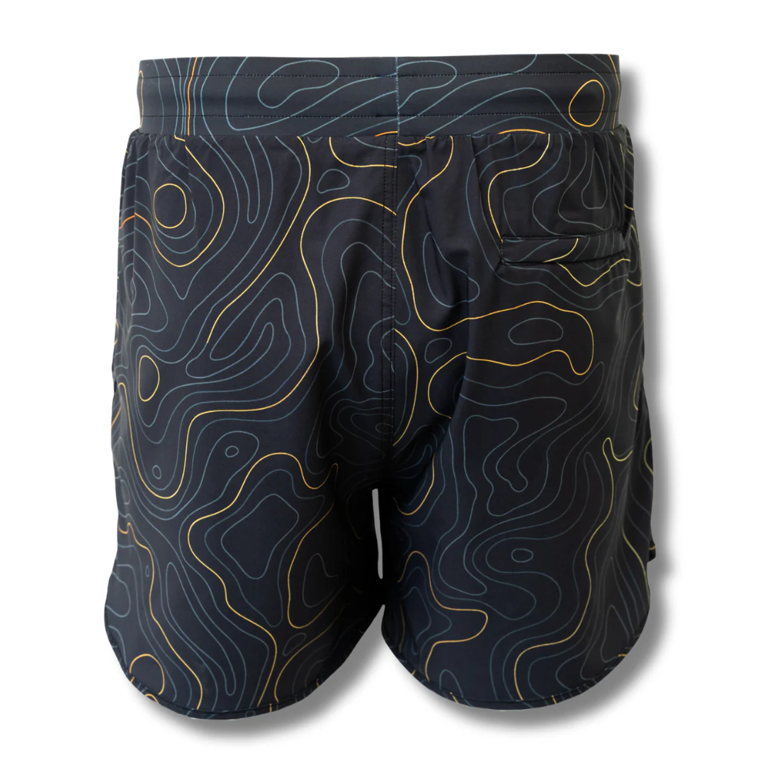 MEN'S | HYBRID SHORT : MIDNIGHT TOPO - Image 4